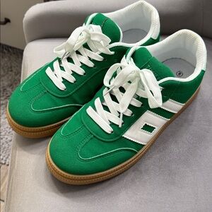 Green and White Sneakers TimeJoy brand Size 9